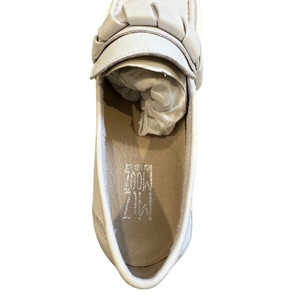 Miz Mooz 100% leather white loafer shoes size 8 New in box - Picture 5 of 9